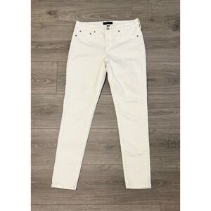 Banana Republic‎ Women Skinny Jeans Sz 27 4 White Stretch Denim Classic Holiday
